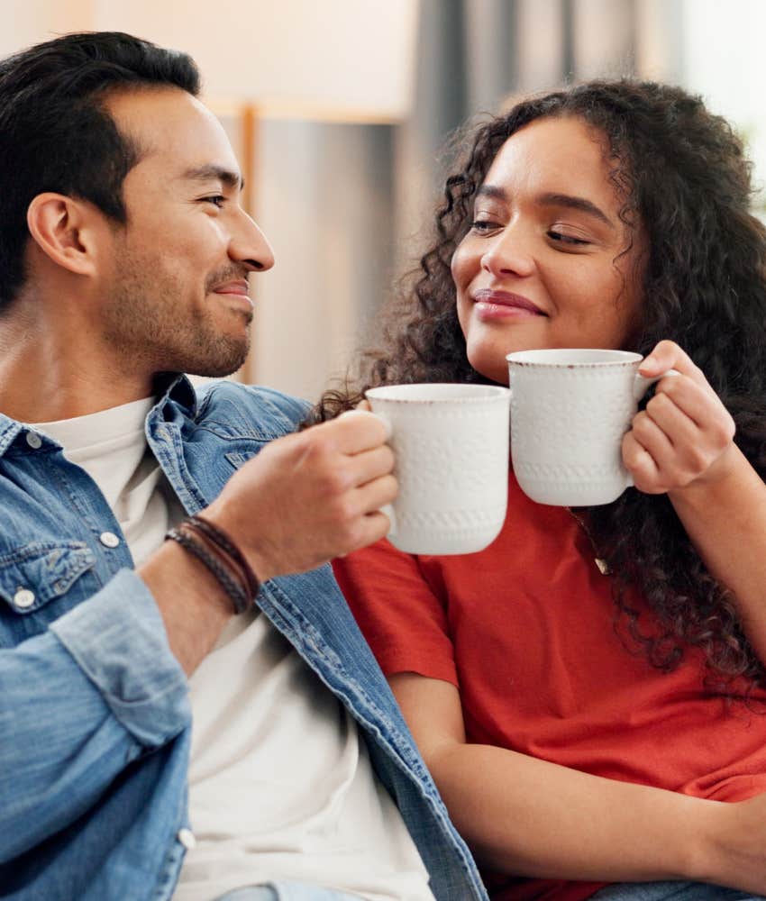 Loving partner plans not to plan with anxious person showing support