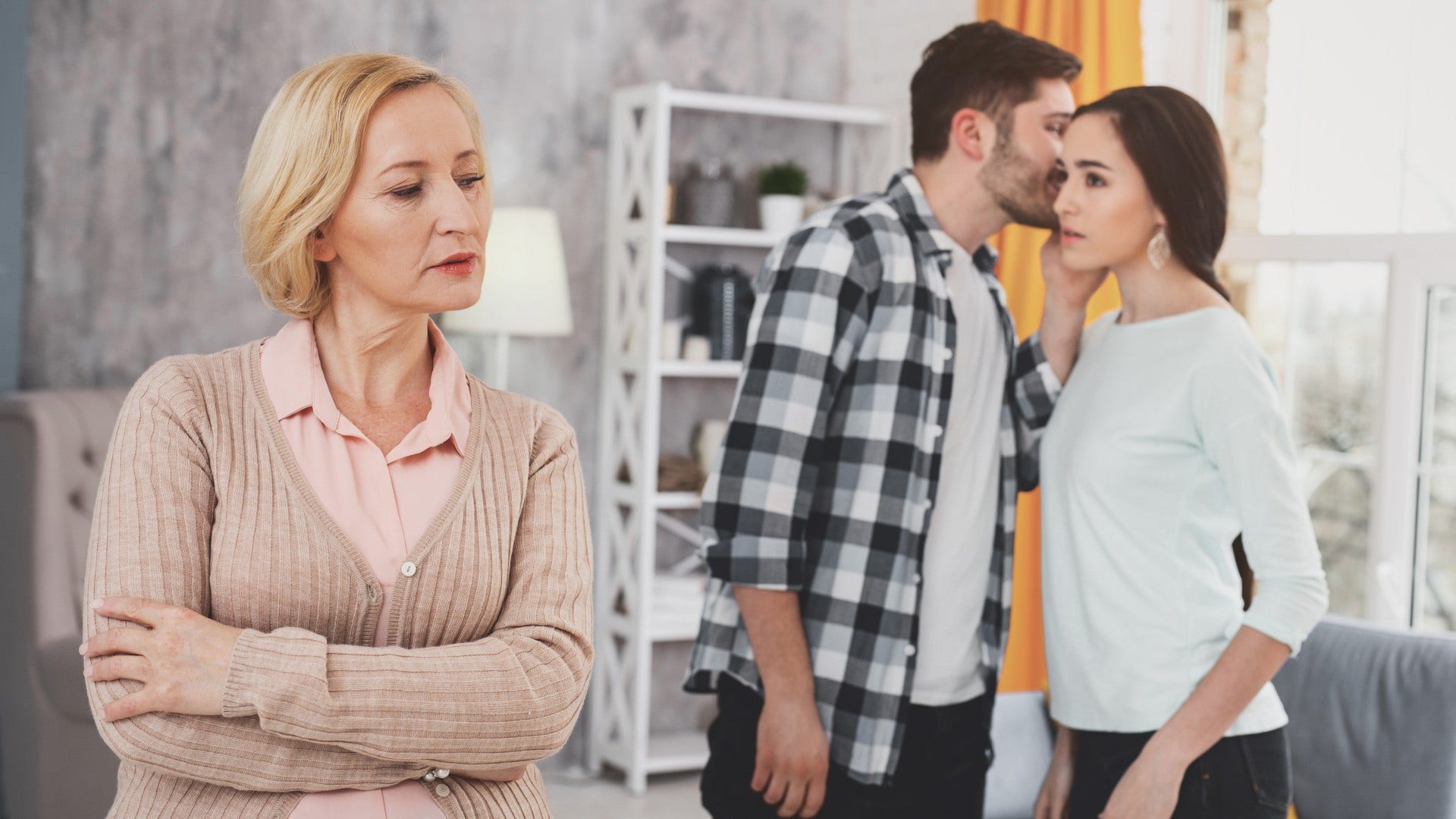 woman calming tense relationship with in-laws by accepting what she can't change