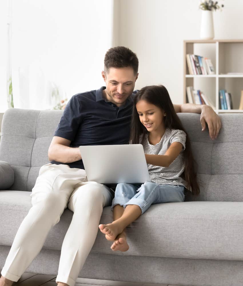 dad and daughter spending quality time together