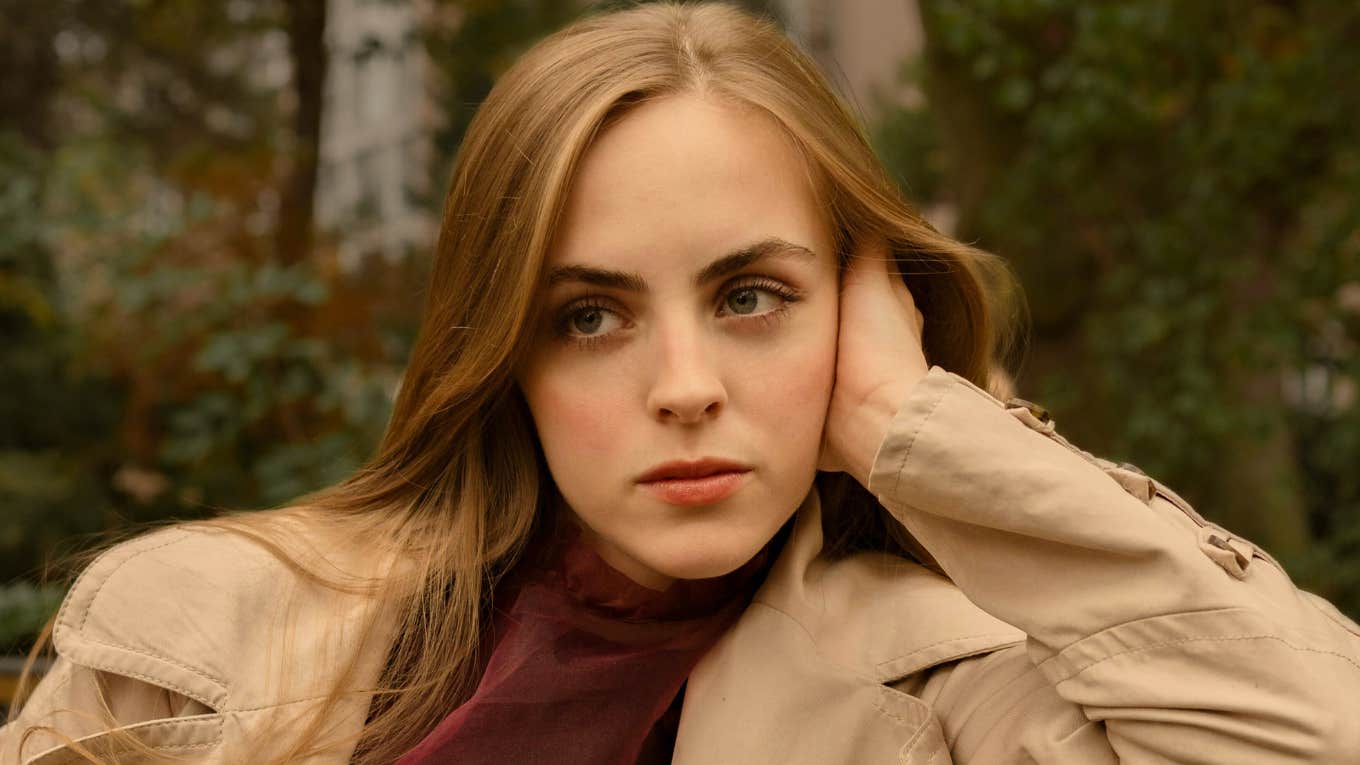 Woman breaks free from toxic positivity.