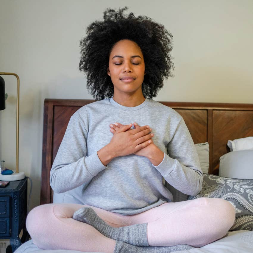 woman who makes peace with what she can't change by recalling painful memory