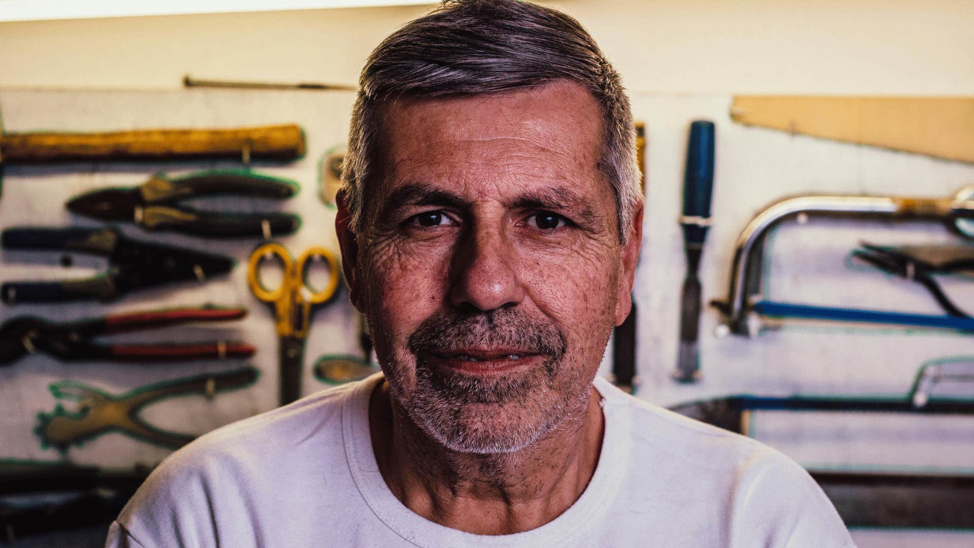 older man giving himself gentle reminder that he still has the power of choice