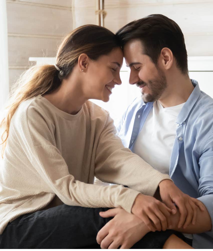 Man falling in love shows gratitude