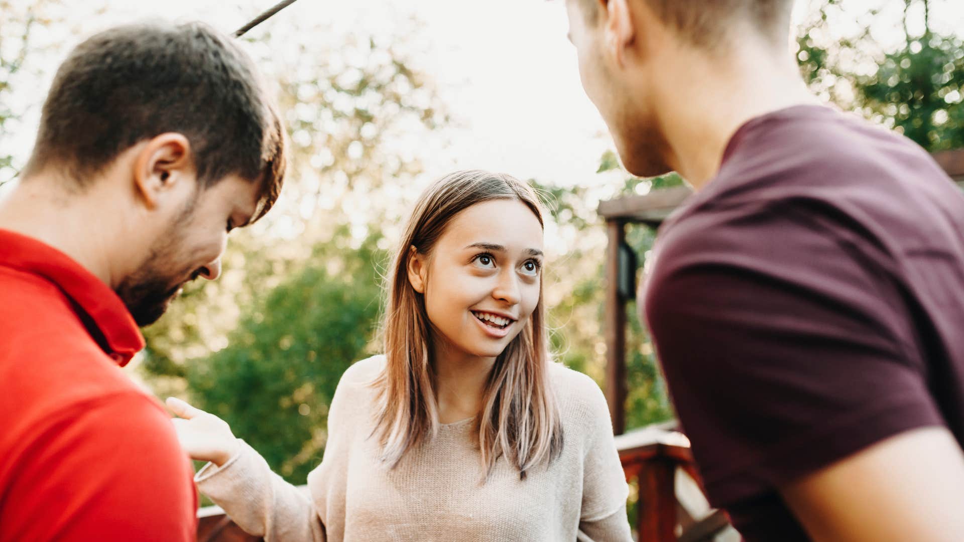 rich woman flaunting her wealth to acquaintances