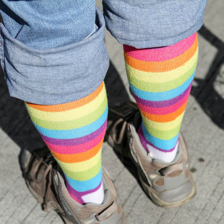 person who is smarter than average wearing specific socks