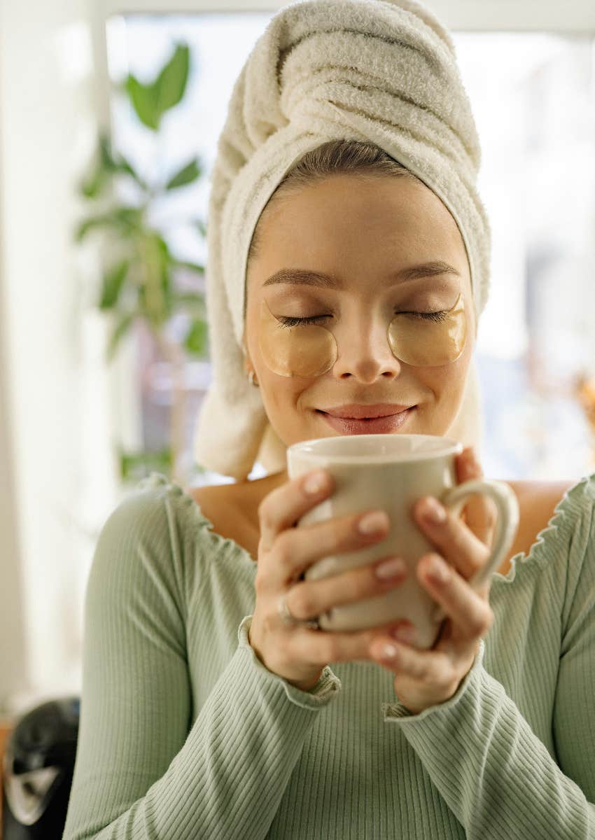 woman wearing white and green