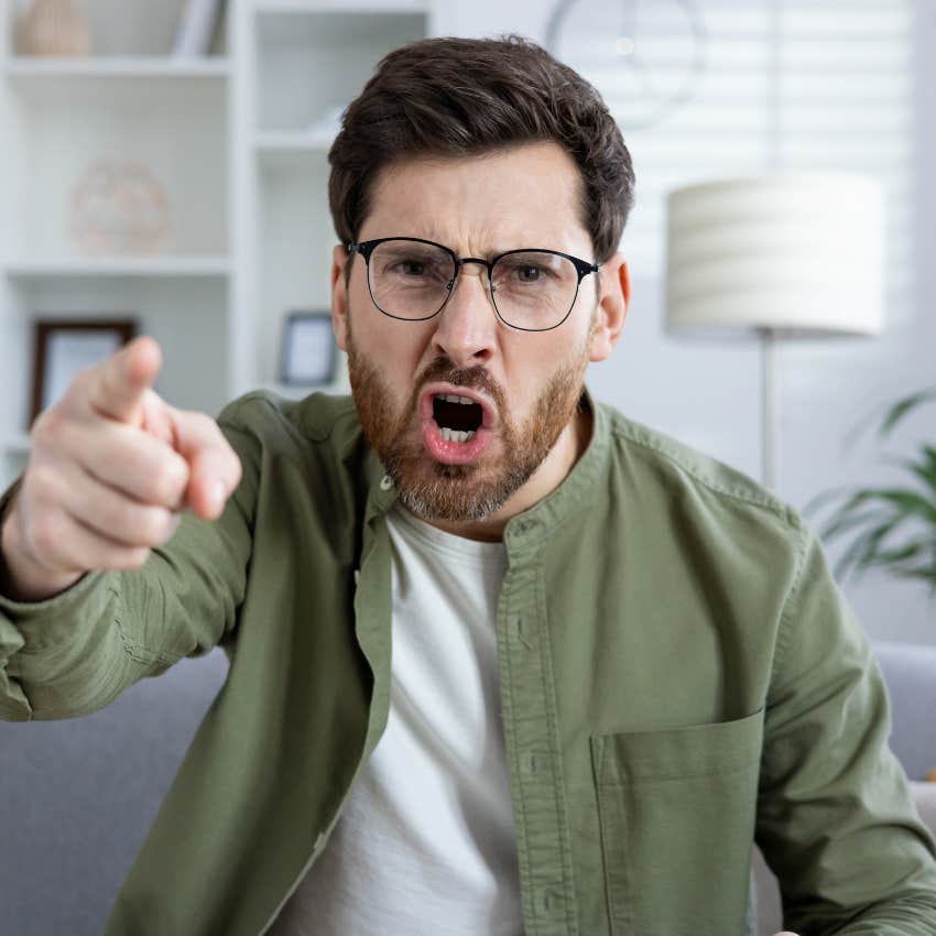 man with the facial expression that predicts divorce with the micro expression of anger