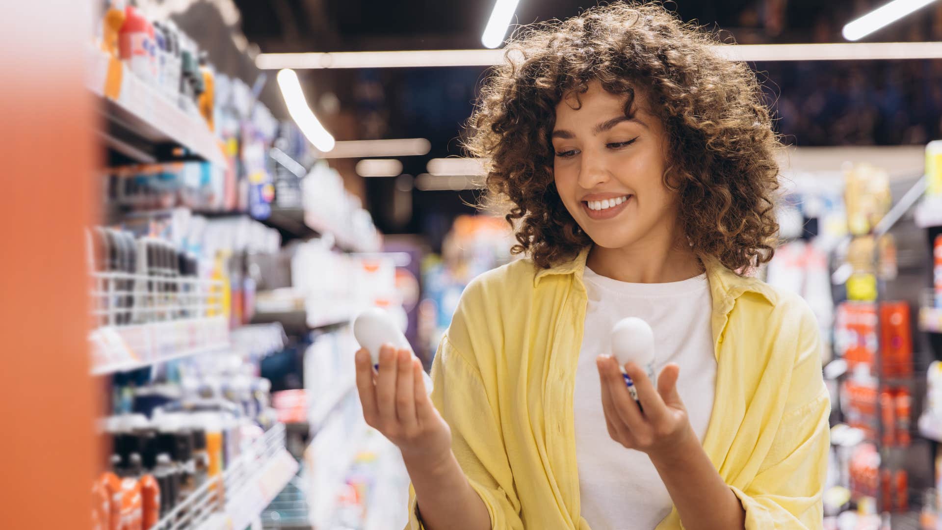 woman at the store sticking to her budget
