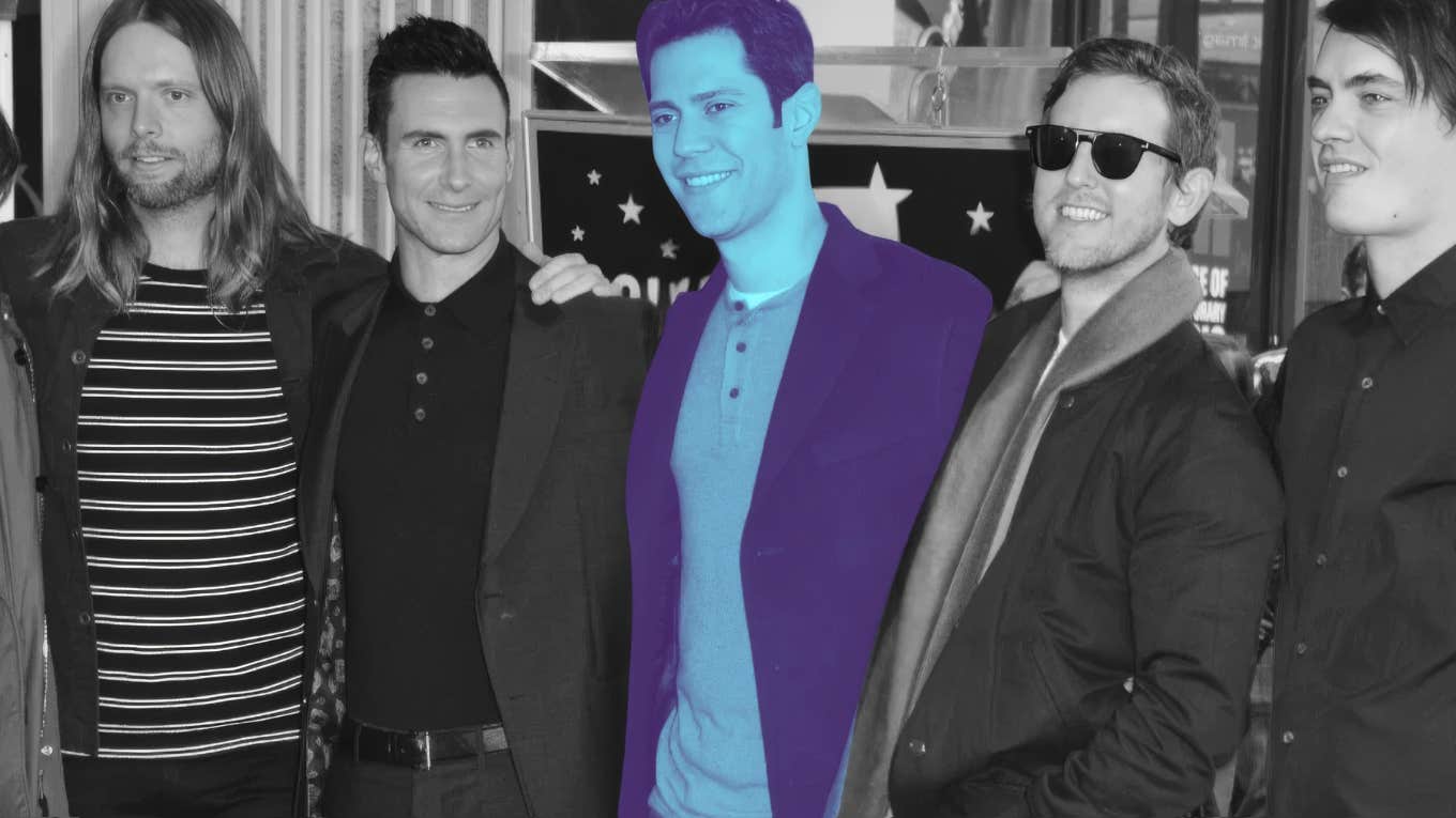 Ryan Dusick and maroon five band, illustrating the traditional ‘male’ behavior meant to keep men safe but ultimately destroys them from the inside