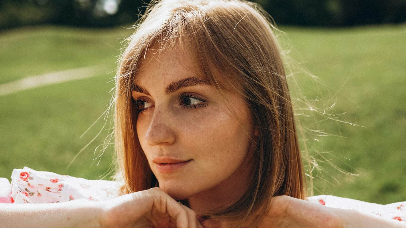 Unbothered woman has happy life.