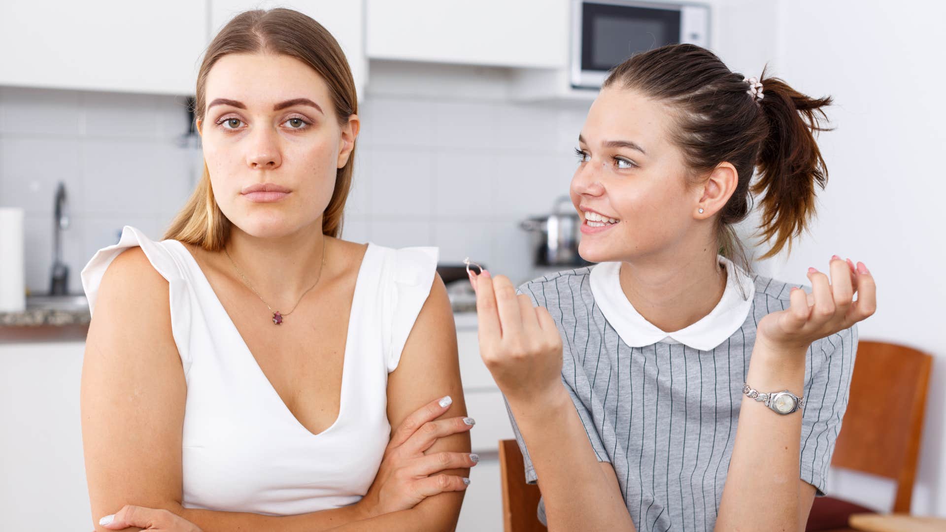 helpful woman being manipulated by friend
