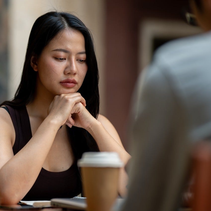 woman who wants to break free from toxic positivity as she evaluates if the words are used mindfully