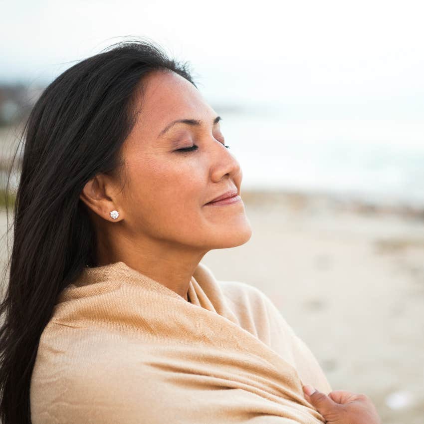 woman who gets through what she didn't choose by resetting expectations