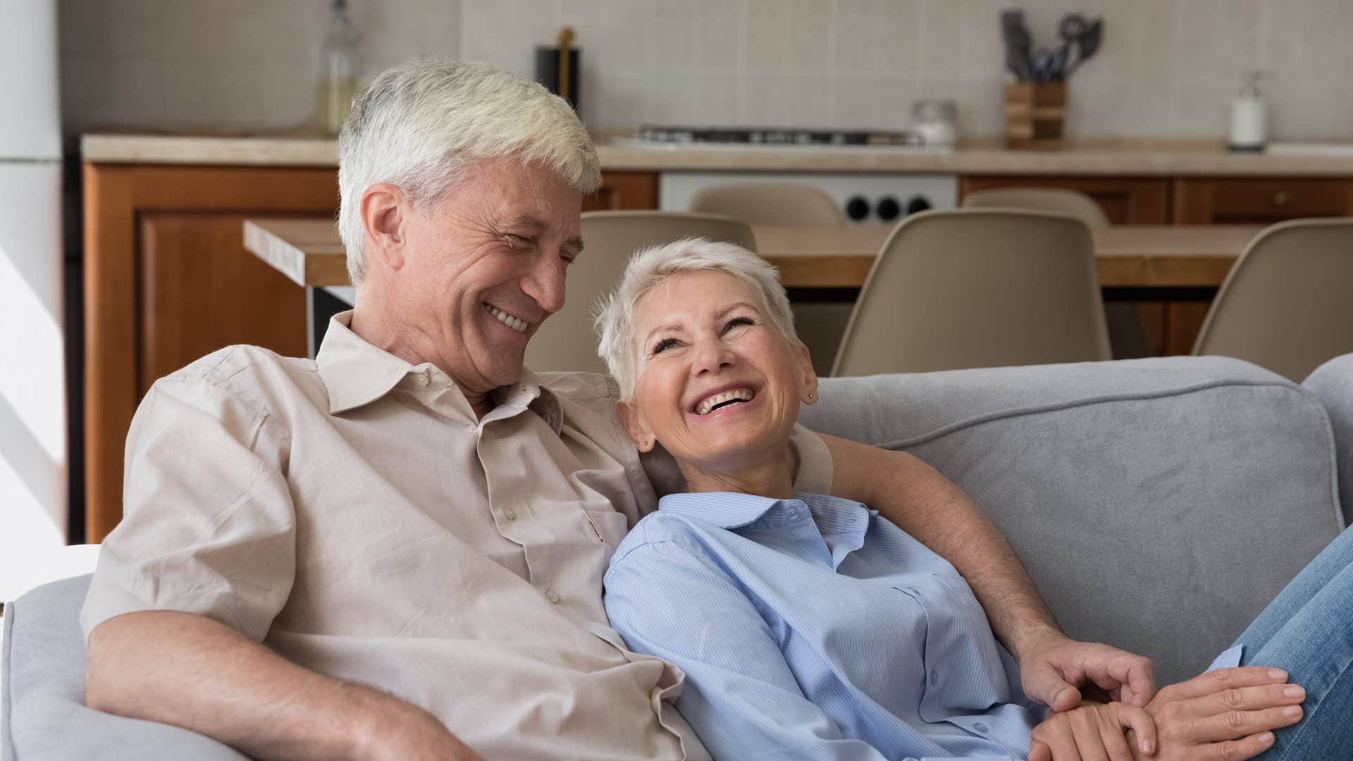 happy older couple putting each other first