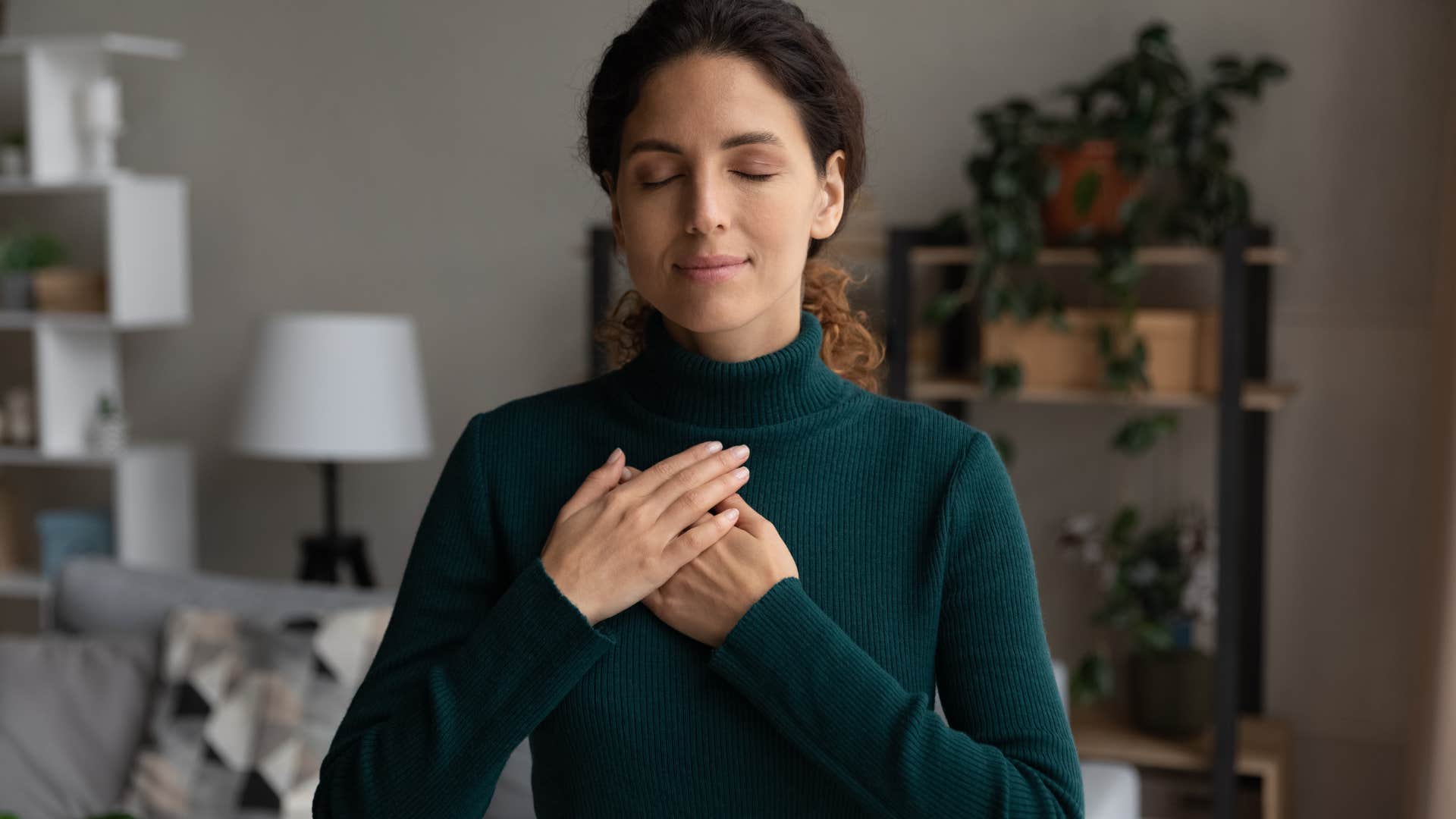 woman meditating desiring an emotional connection