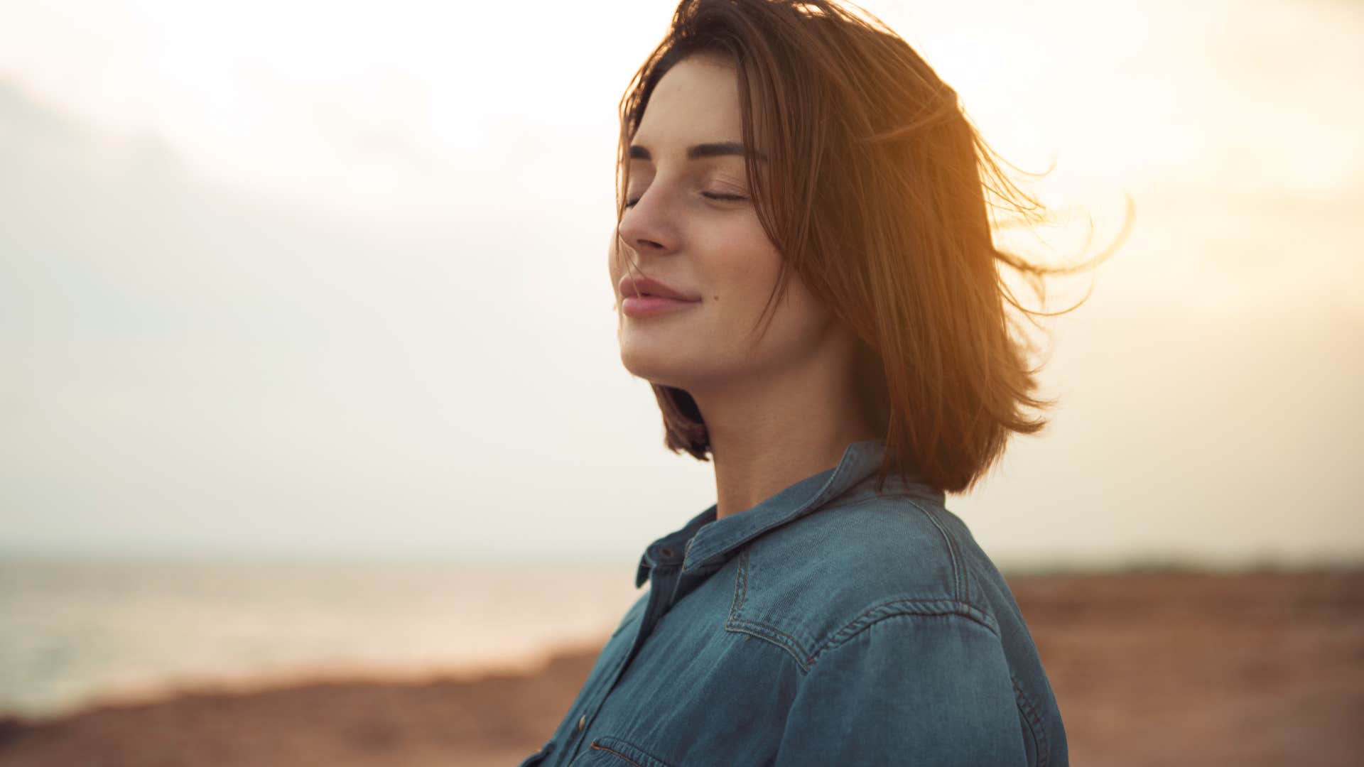 peaceful woman who refuses to settle