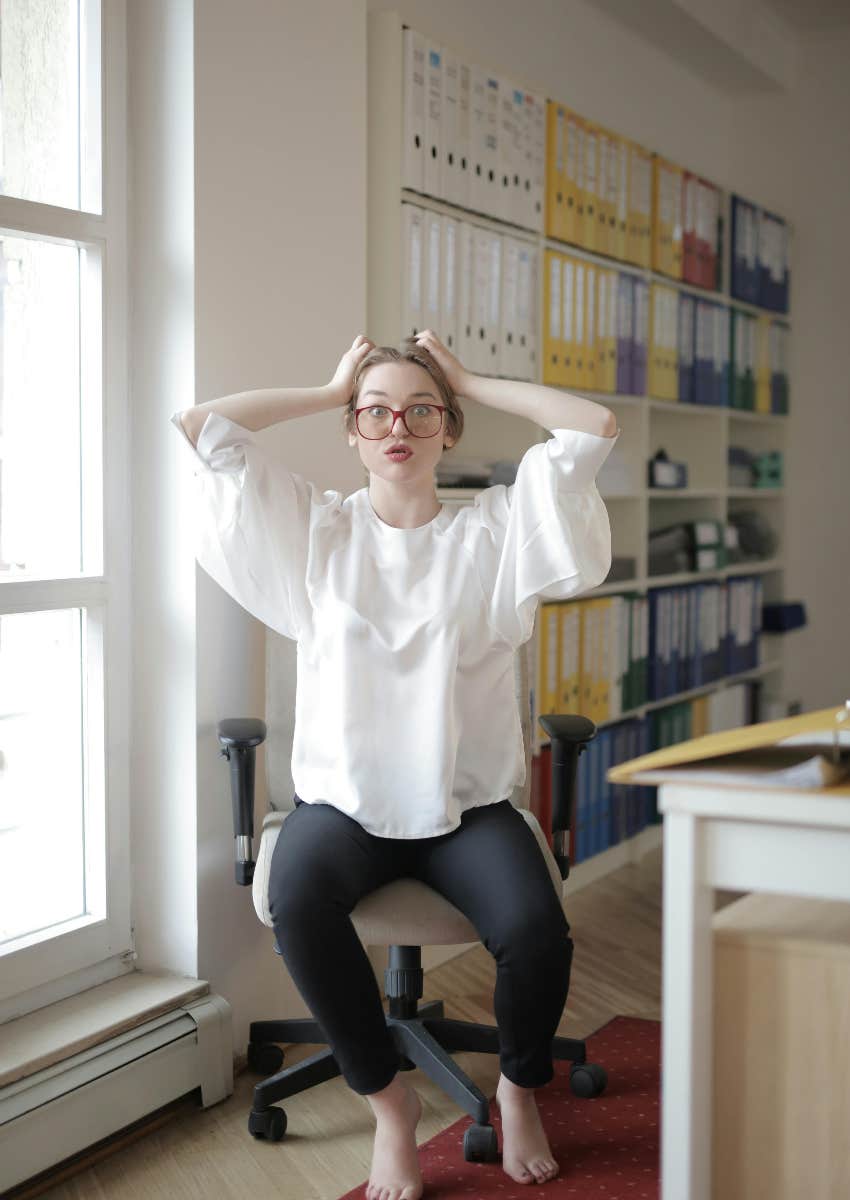 frustrated worker who has to keep contributing to office gifts