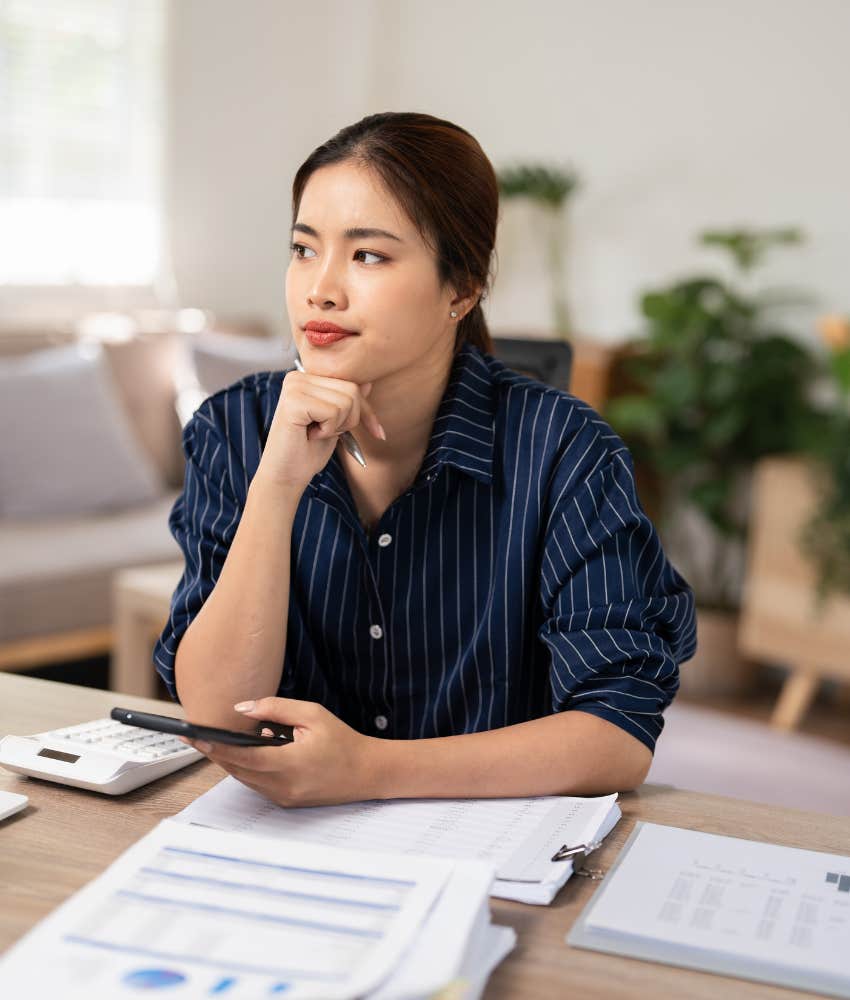 Woman who wants to change her job for better health insurance