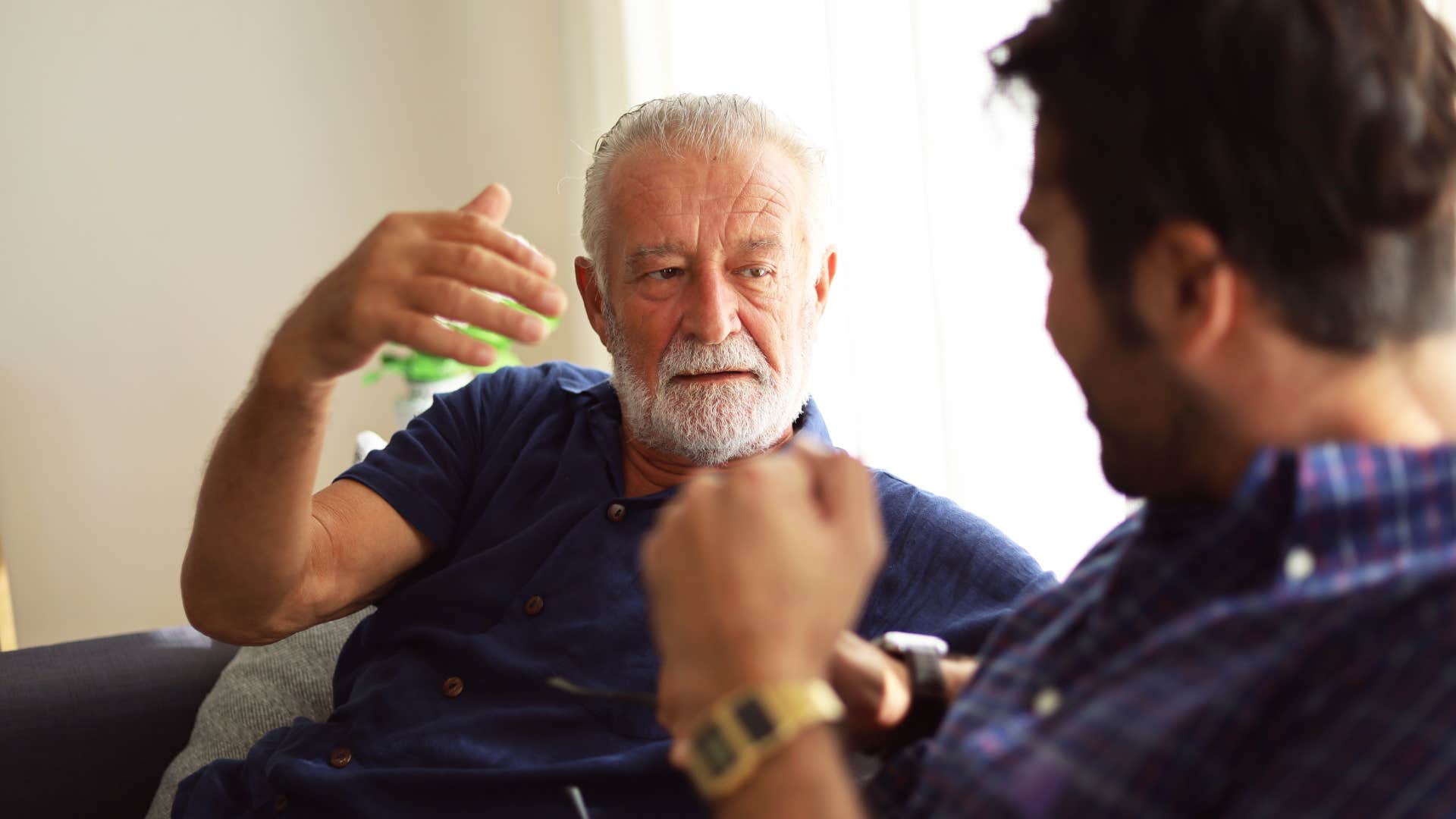 dad telling inconsistent narratives to his son