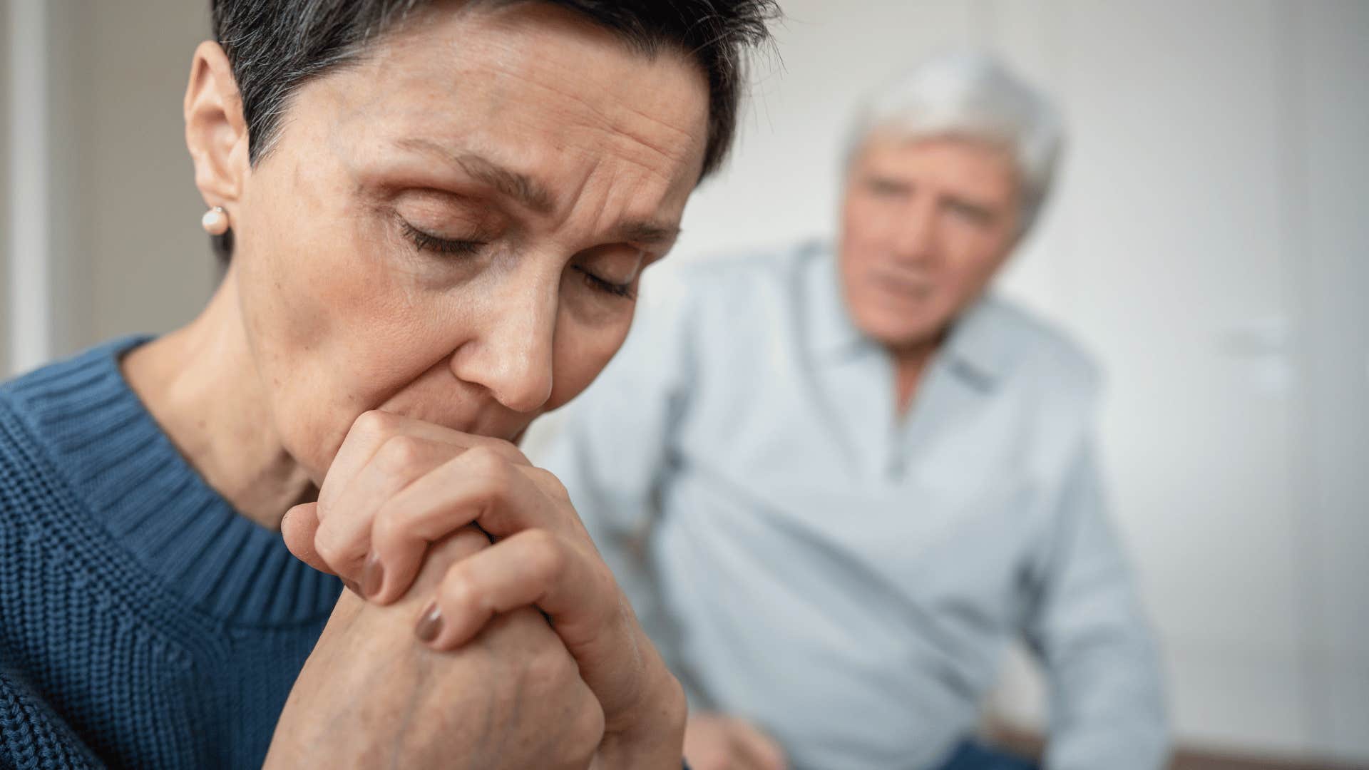 sad emotionally distant couple