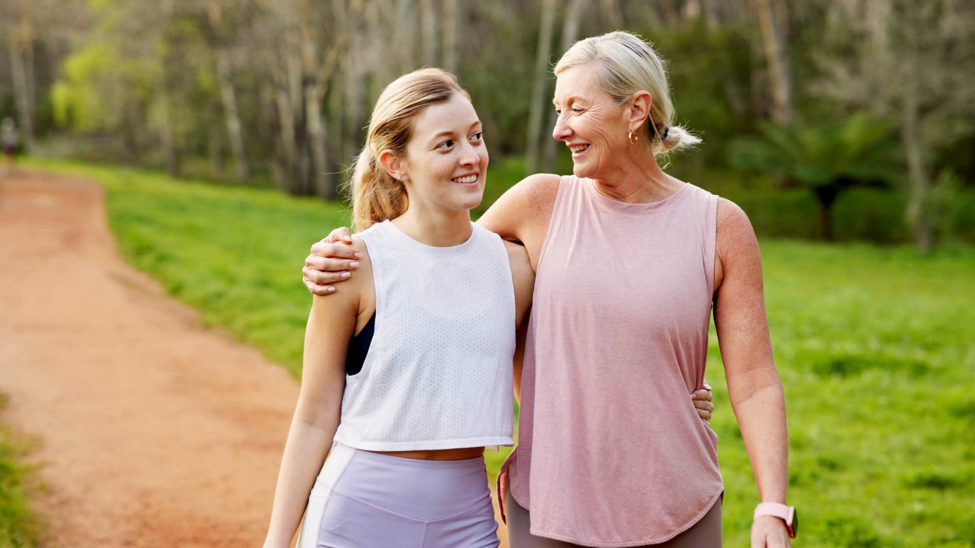 woman telling her mom that it's the same as always