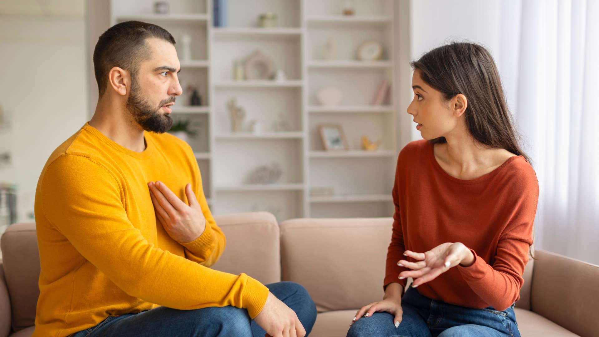 manipulative woman blaming man for everything