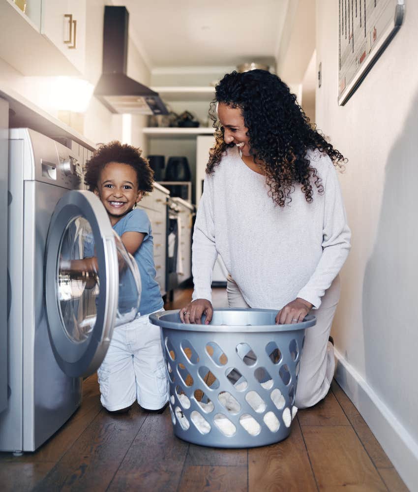Mom teaching son life skills for more than just to be a good husband