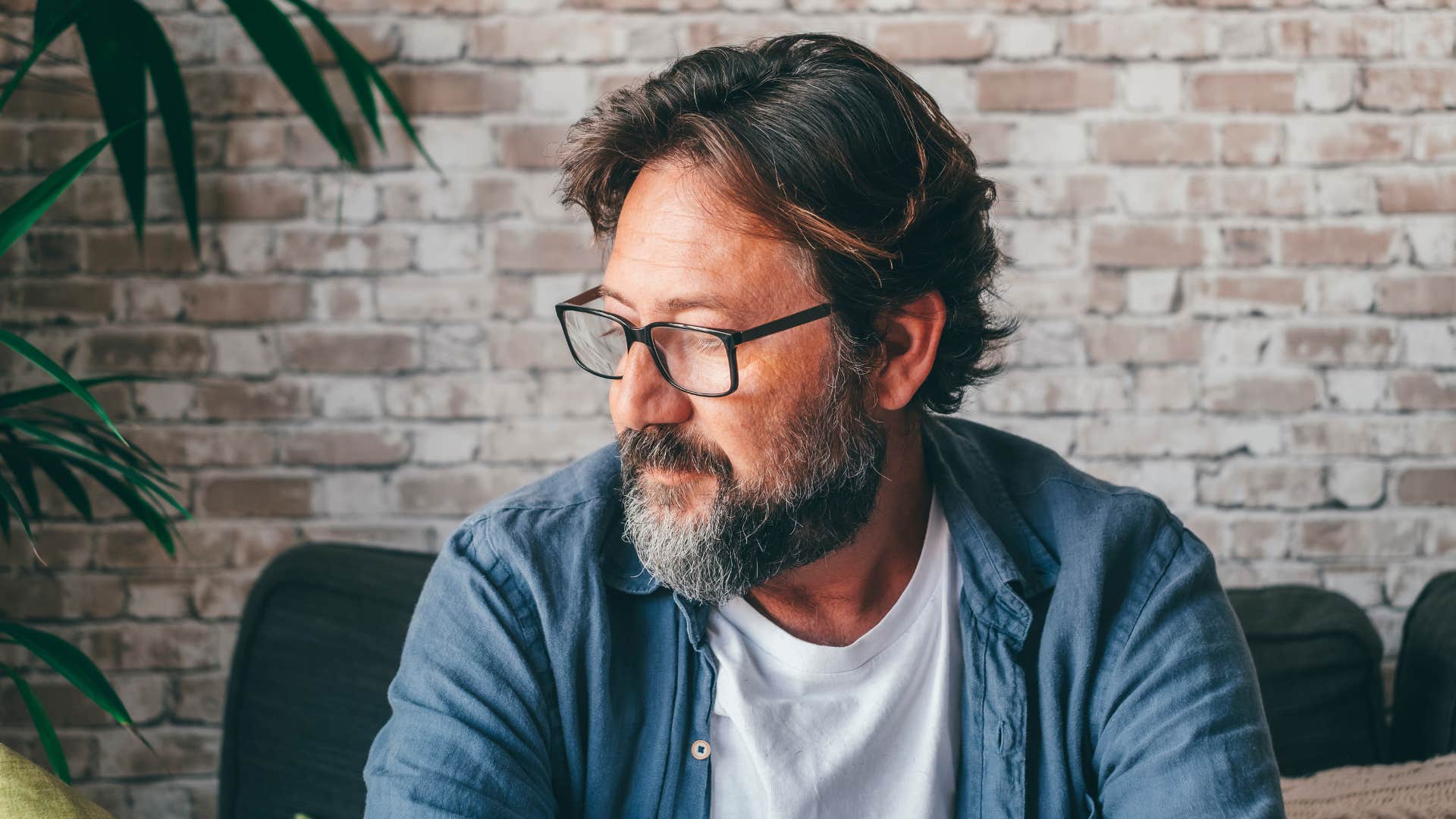 man reflecting on family and friends