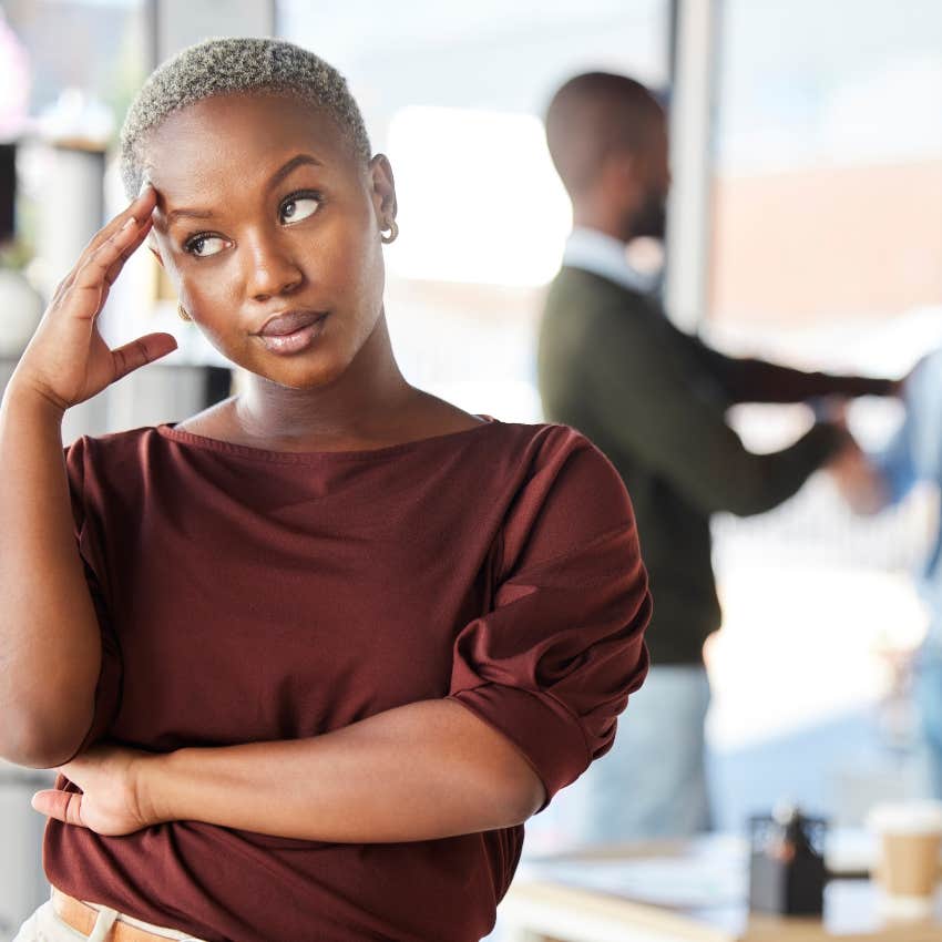 woman who is irrationally angry about people running late