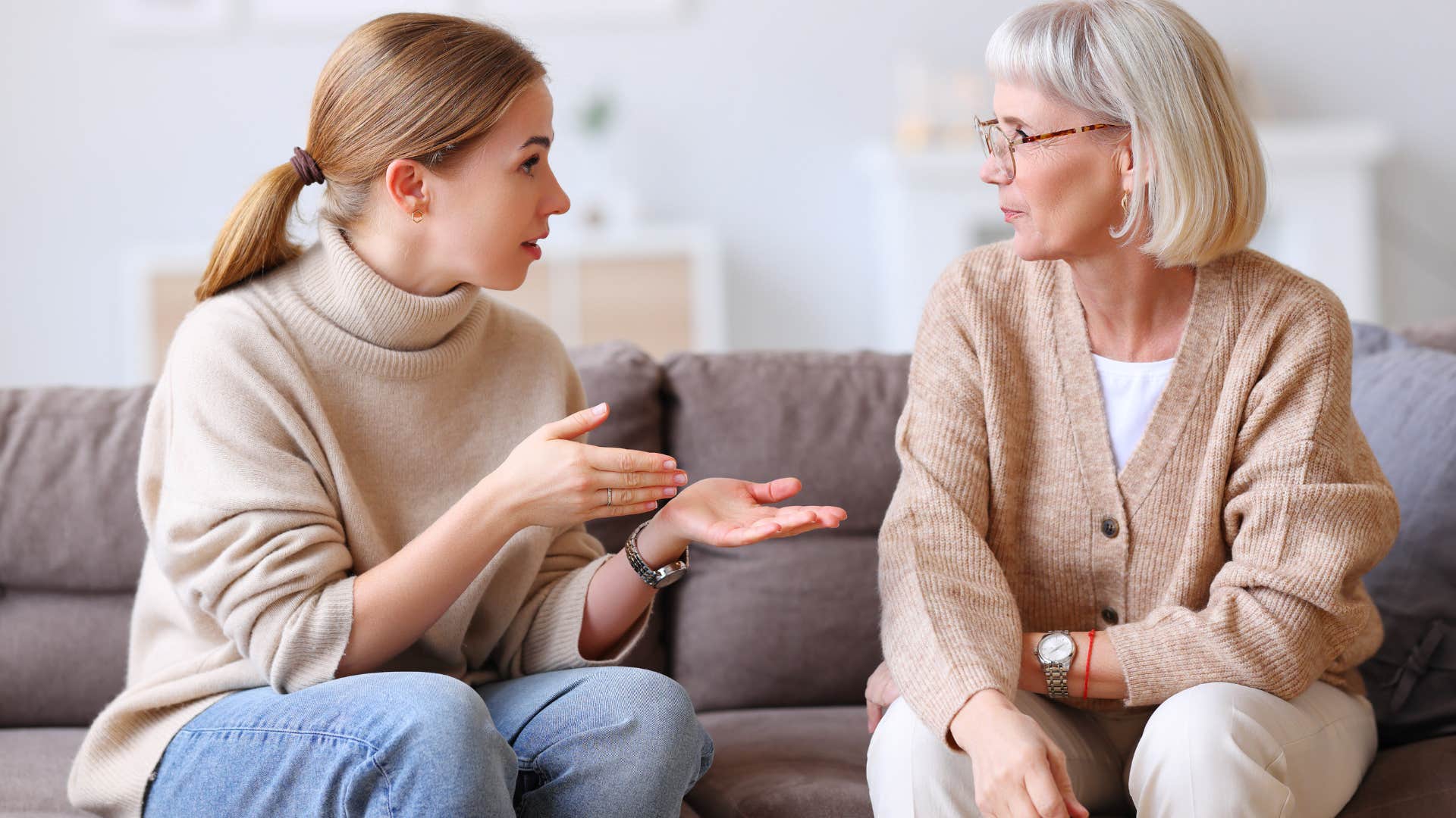 woman guilt-tripping mom to get what she wants