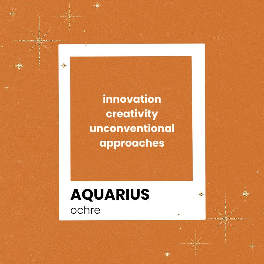 aquarius zodiac sign power color 2026 sunset orange