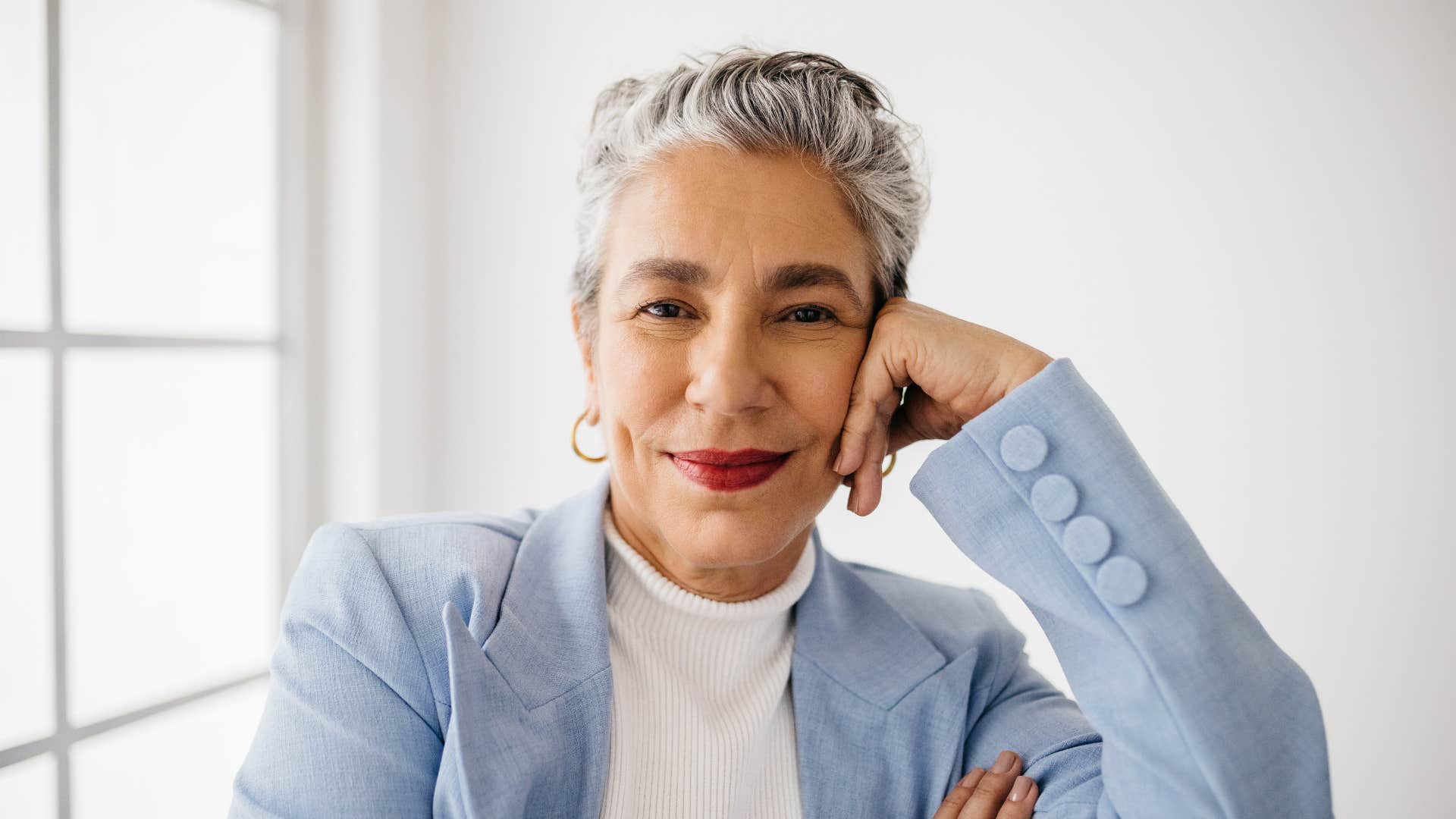 Relaxed person rest head on hand showing empowerment after healing