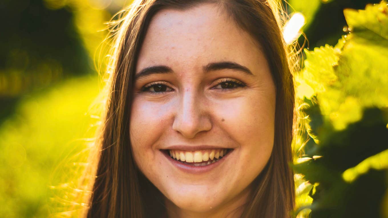 Woman is a magnetic listener people open up to.