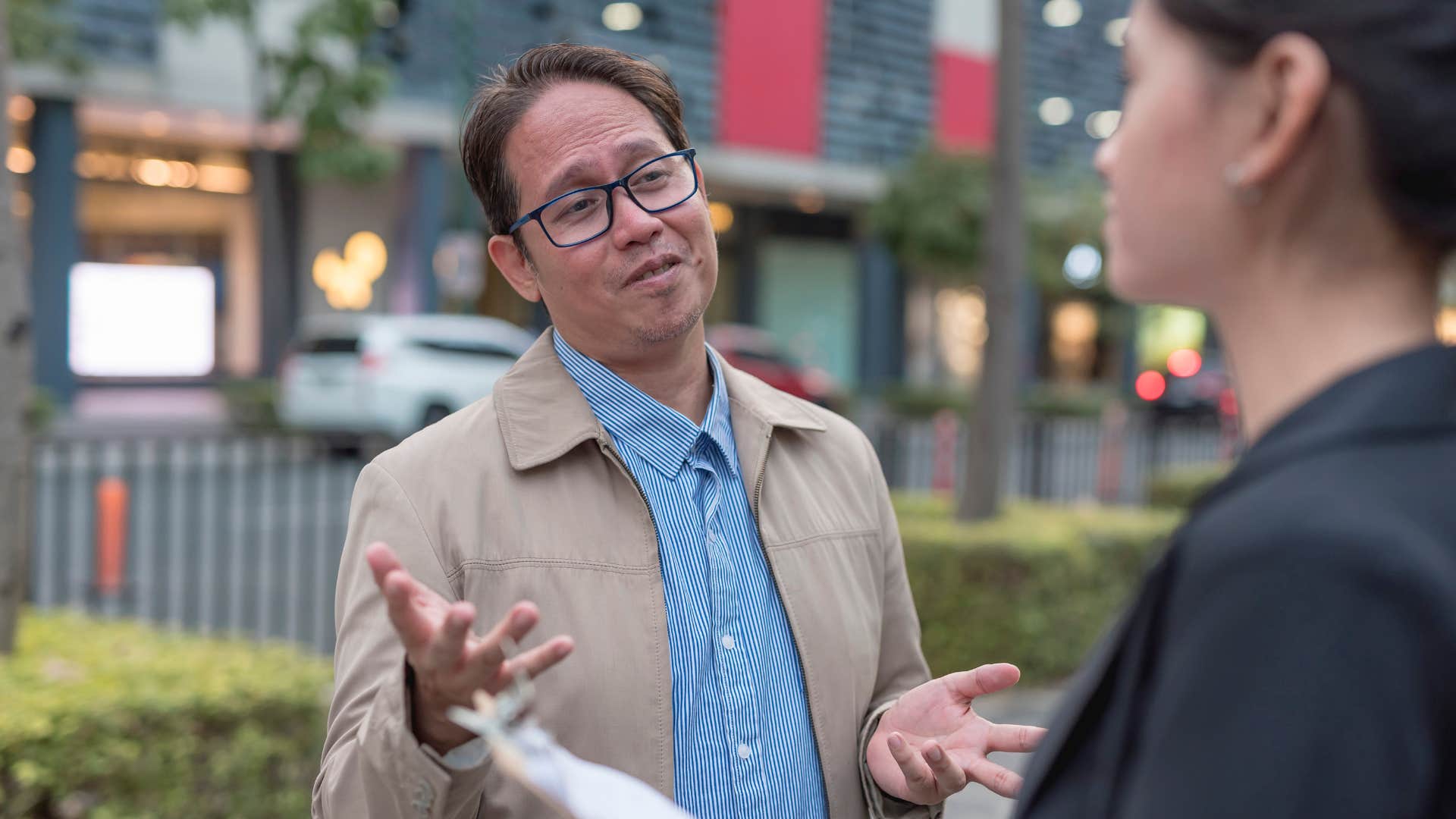 man with no friends talking a lot about himself to stranger