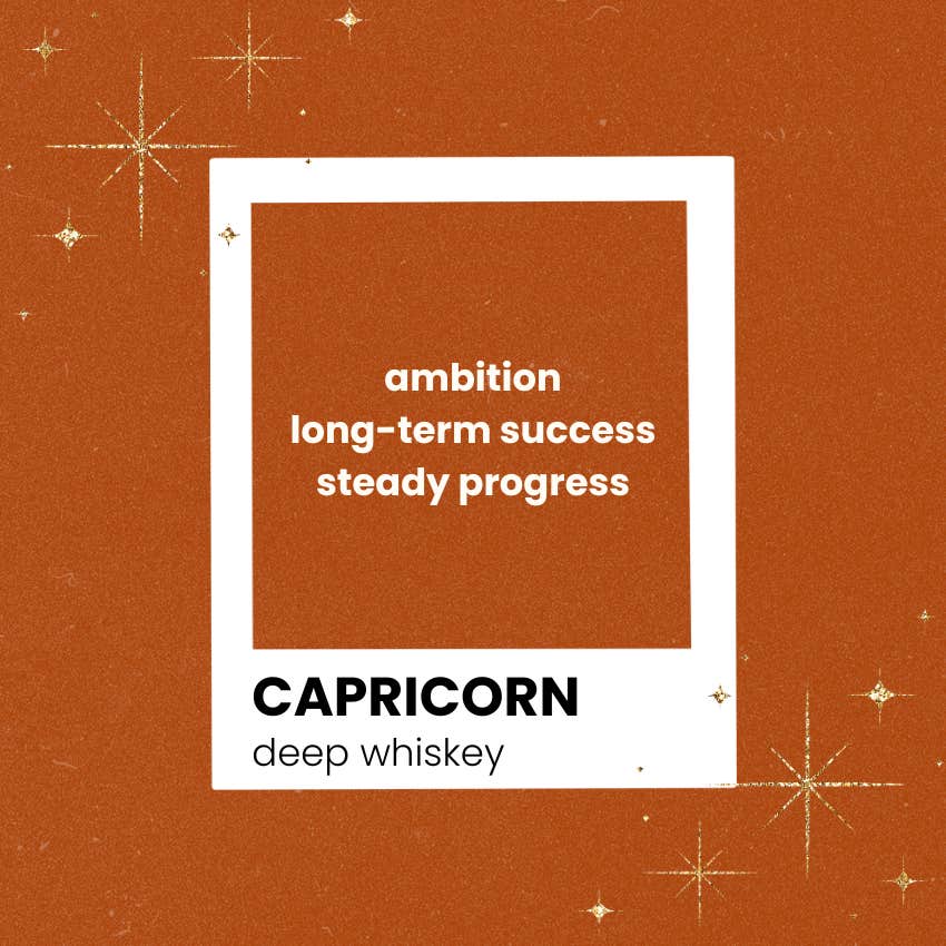 capricorn zodiac sign power color 2026 sunset orange