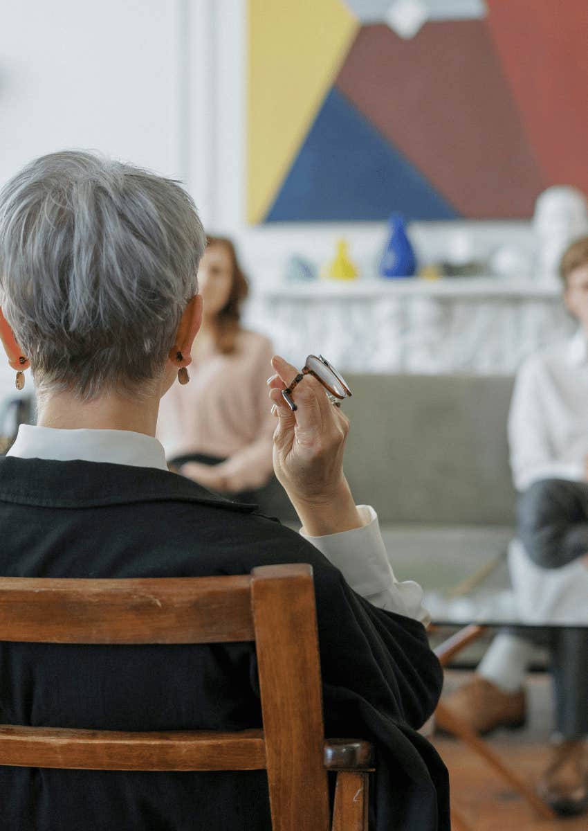 couple sitting in front of therapist