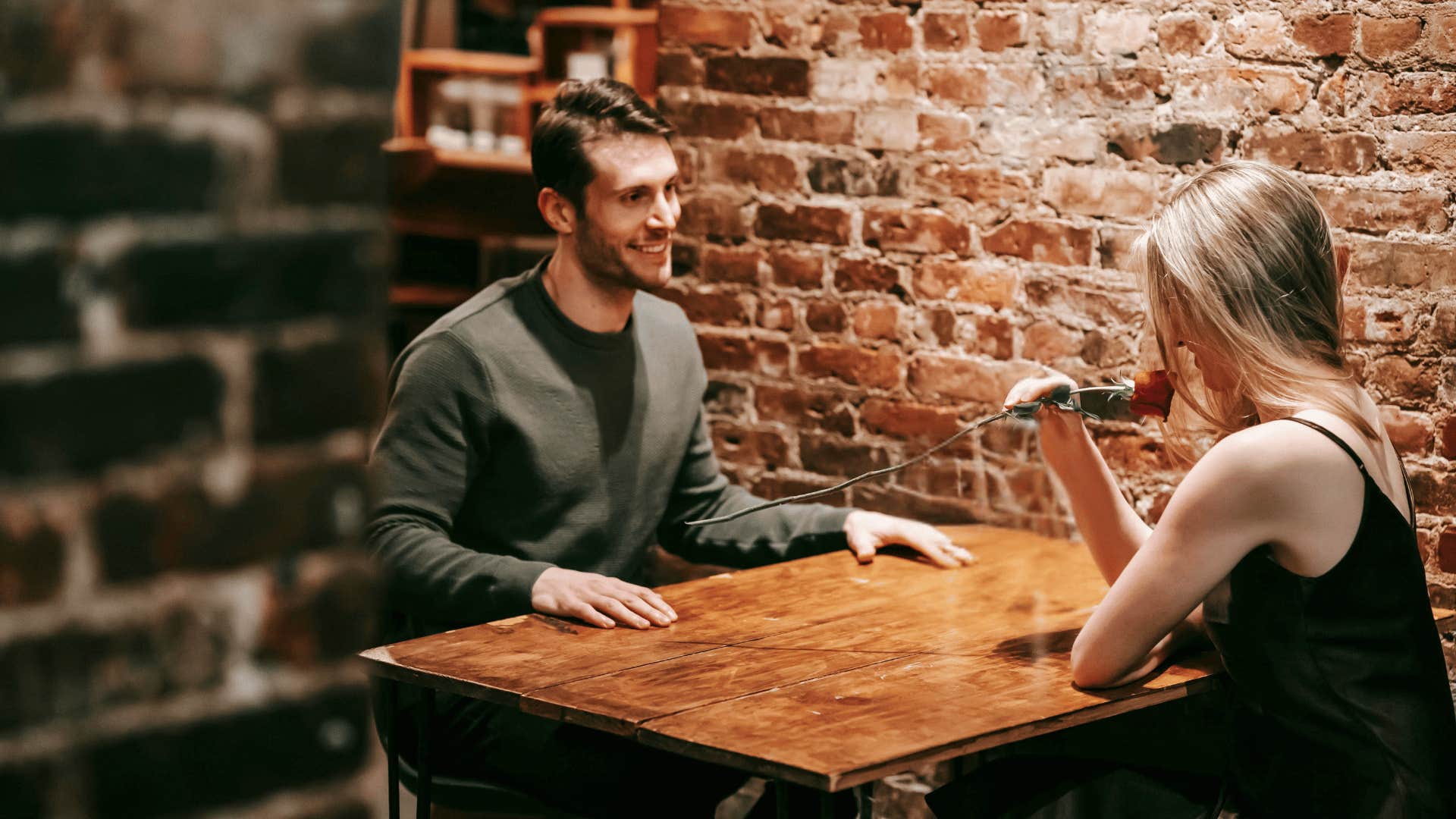 couple staying grounded in reality while on date