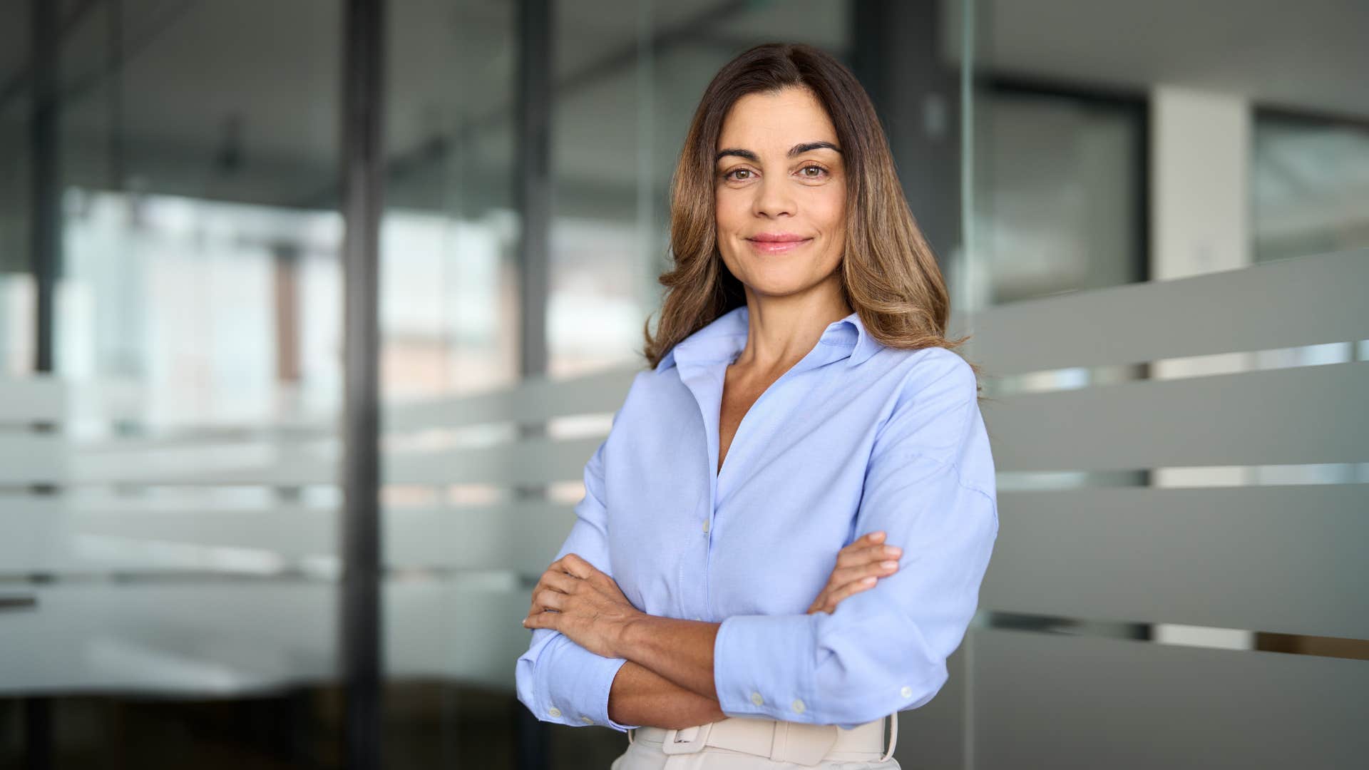 confident woman at work