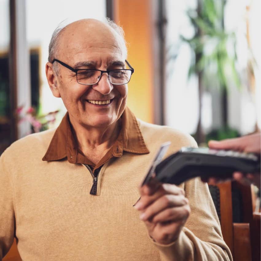 elderly man limited income worried about leaving tip