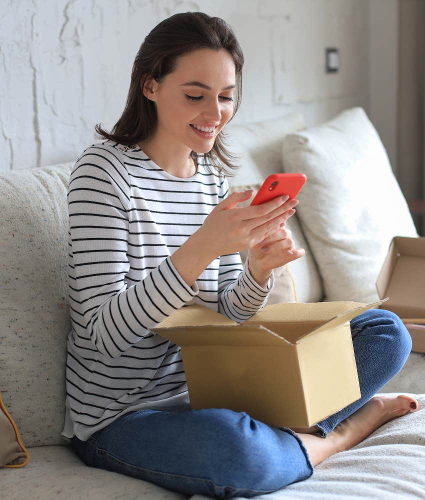 professional organizer says woman should throw away electronics box immediately