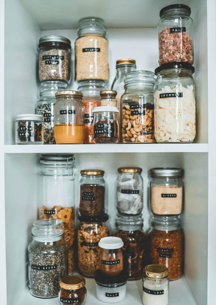 full and organized pantry