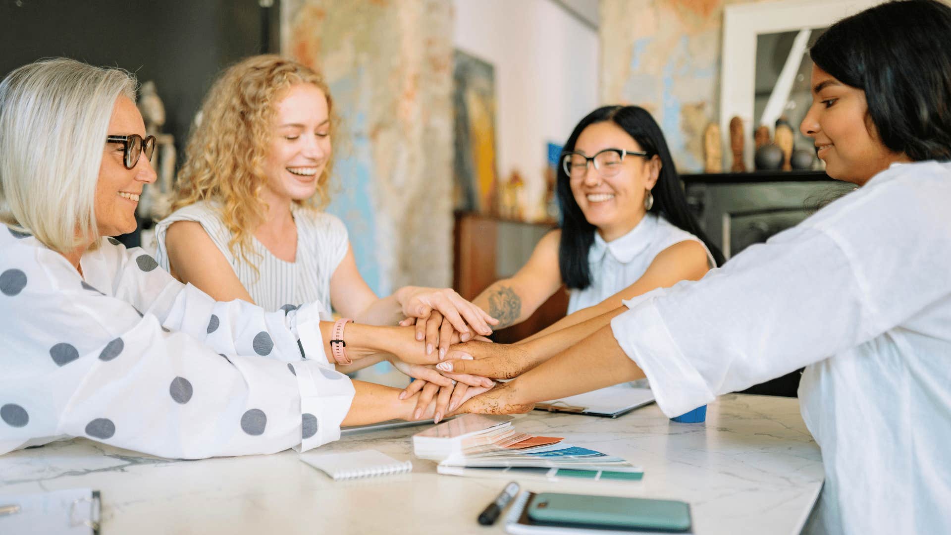 group of women despising mean girls