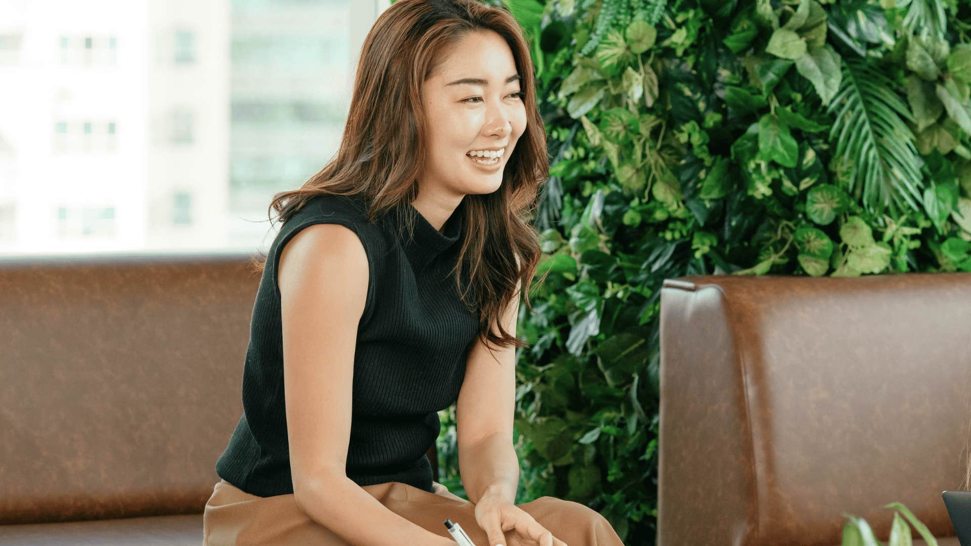 happy young woman living a fulfilling life