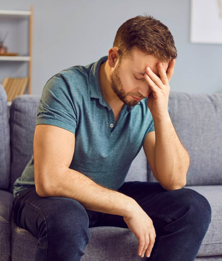 man tired after keeping himself up at night
