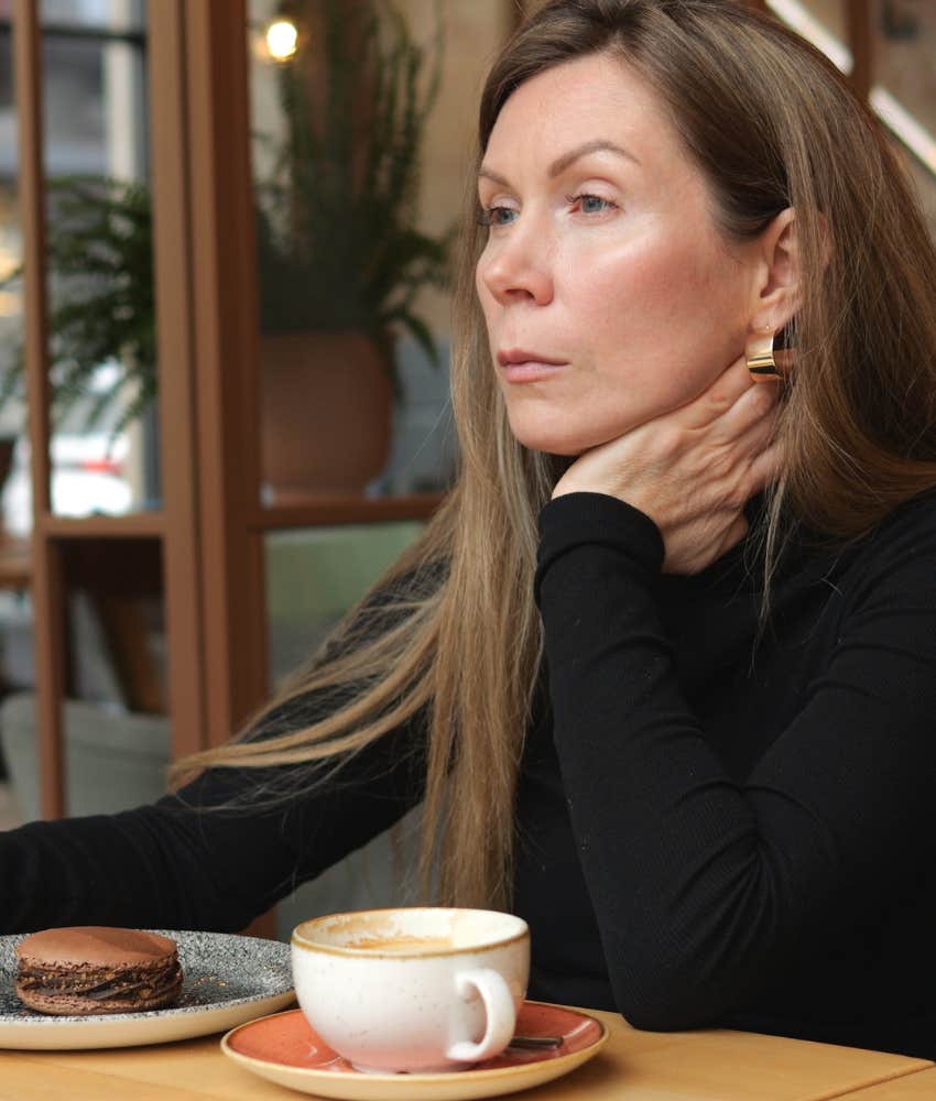 Contemplative person sits alone in safe showing estrangement