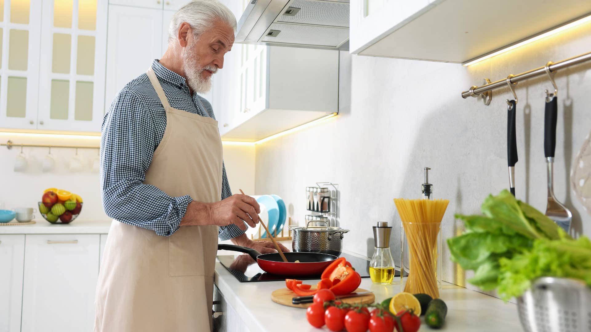man who is a nightmare to be around complaining about cooking dinner
