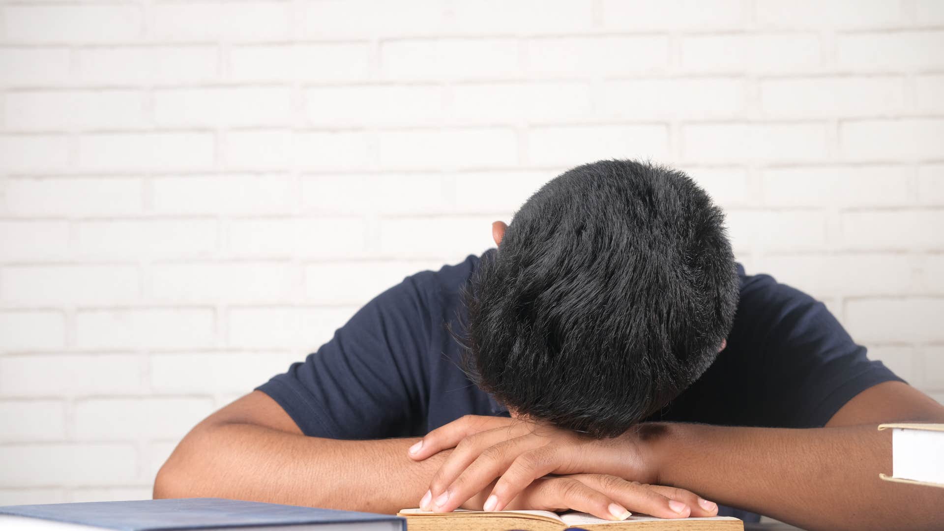 man with a laziness problem annoyed with doing something step by step