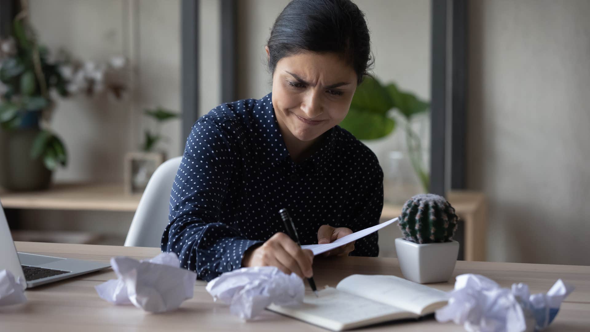 woman having trouble finishing what she starts
