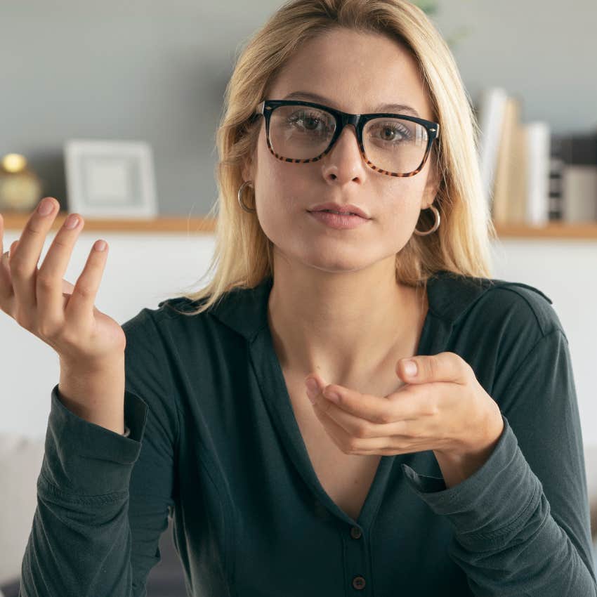 rude woman asking friend your partner doesn't care that you do that