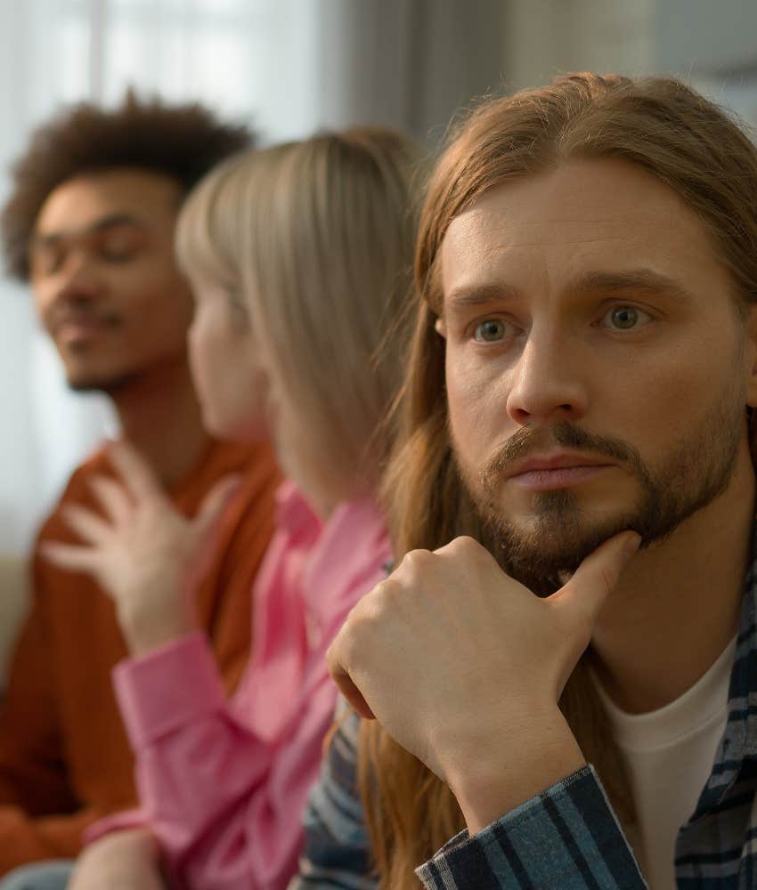 Introverted man whose social batter has depleted after 2.3 hours of stimulation